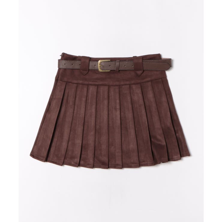 ベルト付フェイクスウェードプリーツミニスカート | SpRay | 詳細画像14 
