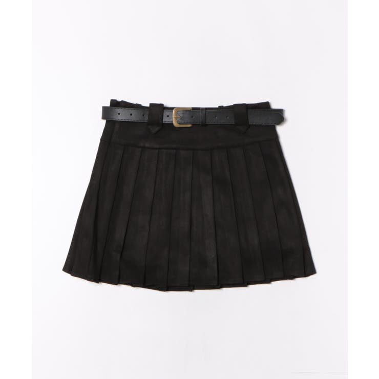 ベルト付フェイクスウェードプリーツミニスカート | SpRay | 詳細画像15 