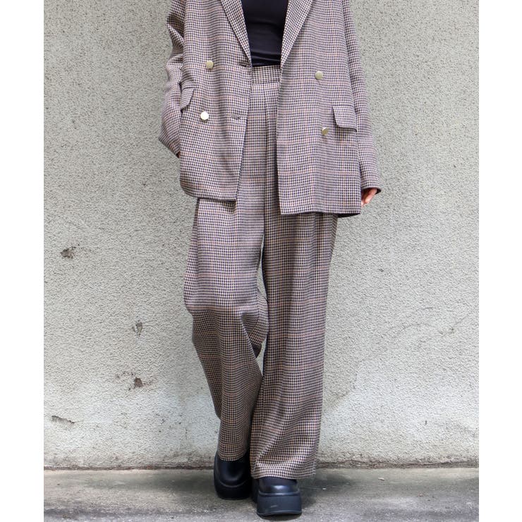 チェックタックストレートパンツ | SpRay | 詳細画像3 