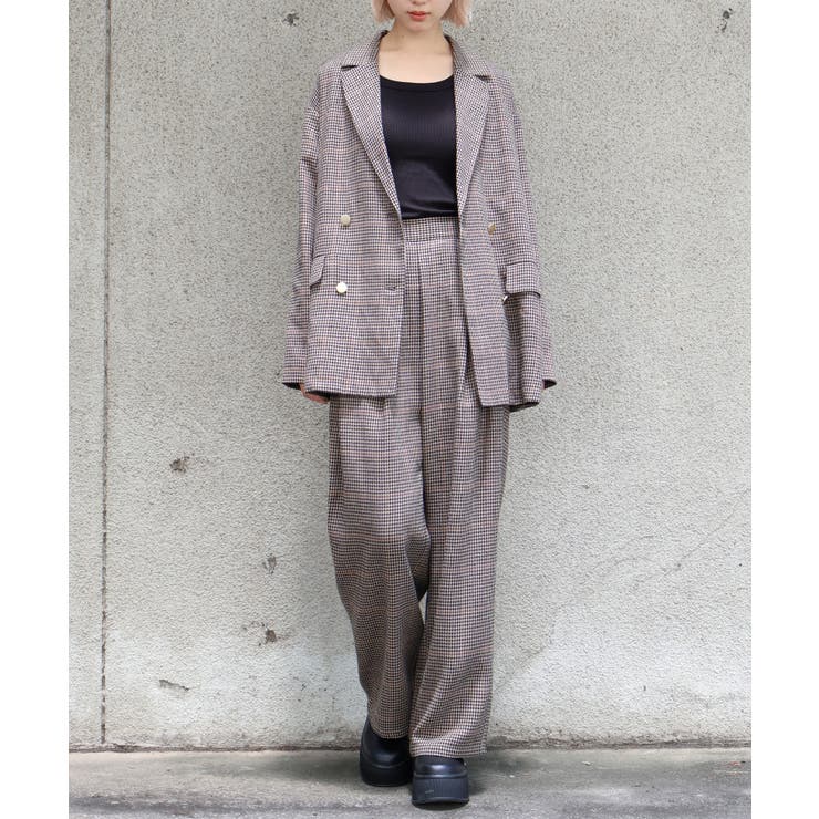 チェックタックストレートパンツ | SpRay | 詳細画像4 