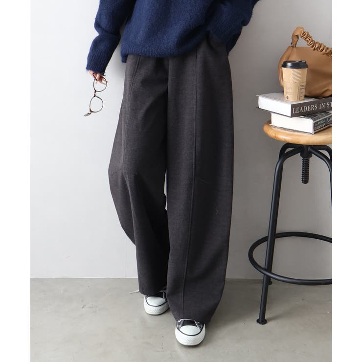 チャコールグレー | ウールバレルパンツ | SpRay