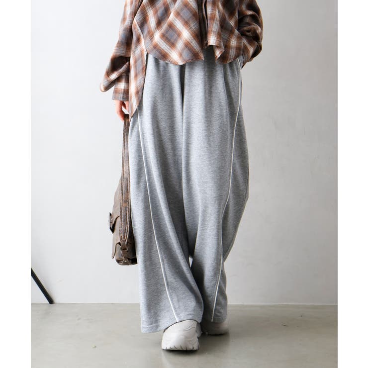 グレー | パイピングスウェットパンツ | SpRay
