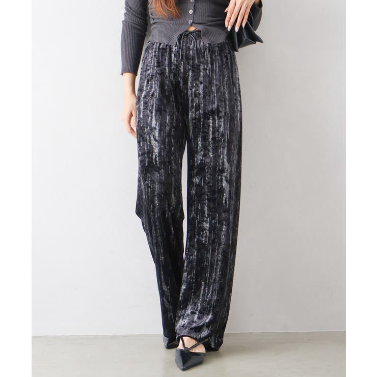 ブラック | クラッシュベロアパンツ | SpRay