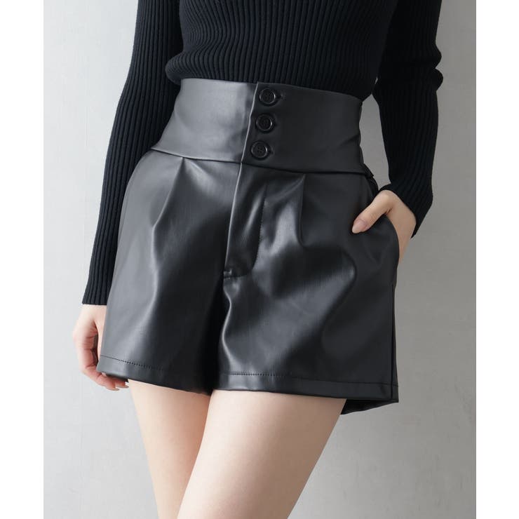 フェイクレザーショートパンツ[品番：SPRW0010816]｜SpRay（スプレイ