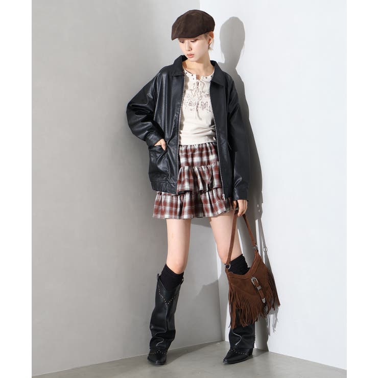 フェイクレザーZipブルゾン | SpRay | 詳細画像20 