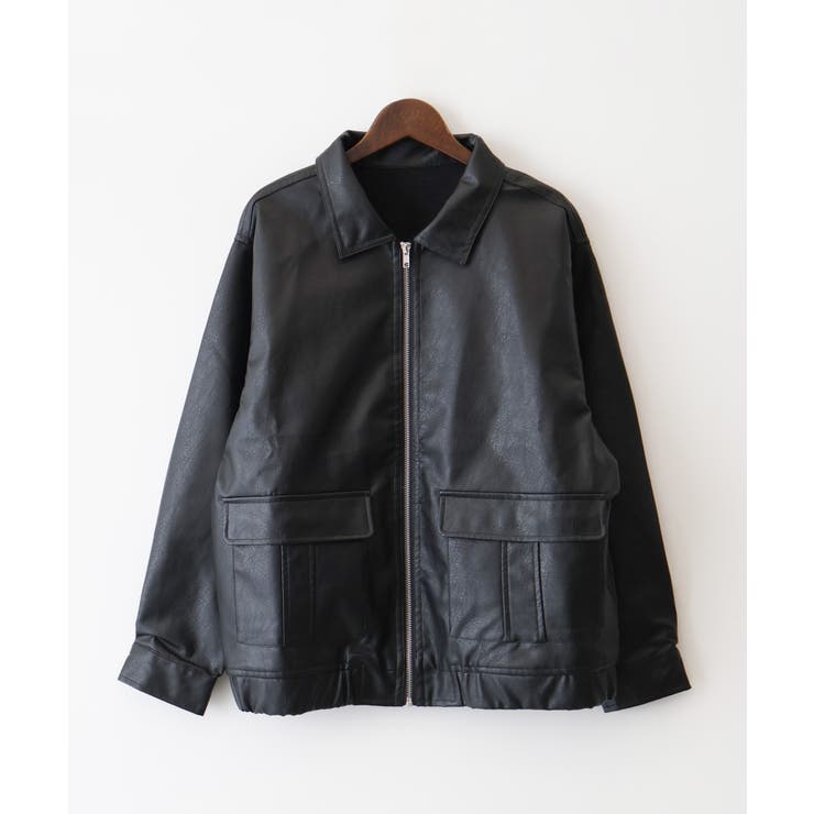 フェイクレザーZipブルゾン | SpRay | 詳細画像22 