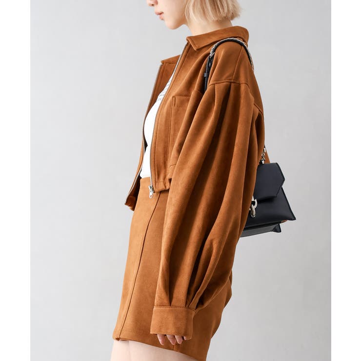 スウェードポンチＺＩＰショートブルゾン | SpRay | 詳細画像9 