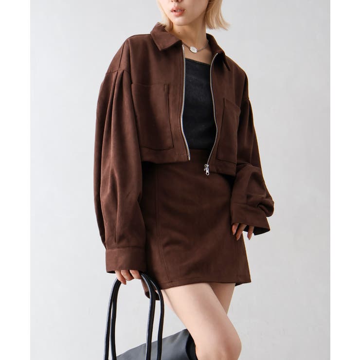 スウェードポンチＺＩＰショートブルゾン | SpRay | 詳細画像13 