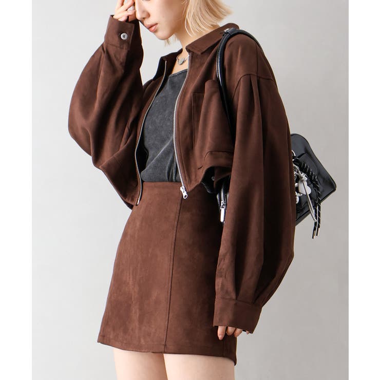 スウェードポンチＺＩＰショートブルゾン | SpRay | 詳細画像16 