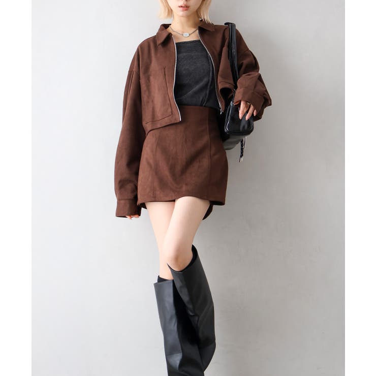 スウェードポンチＺＩＰショートブルゾン | SpRay | 詳細画像18 