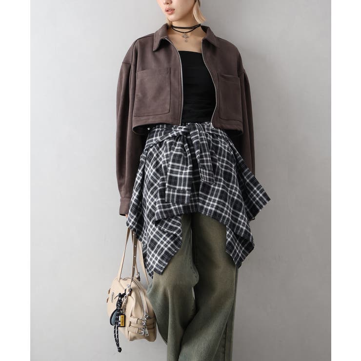 スウェードポンチＺＩＰショートブルゾン | SpRay | 詳細画像20 