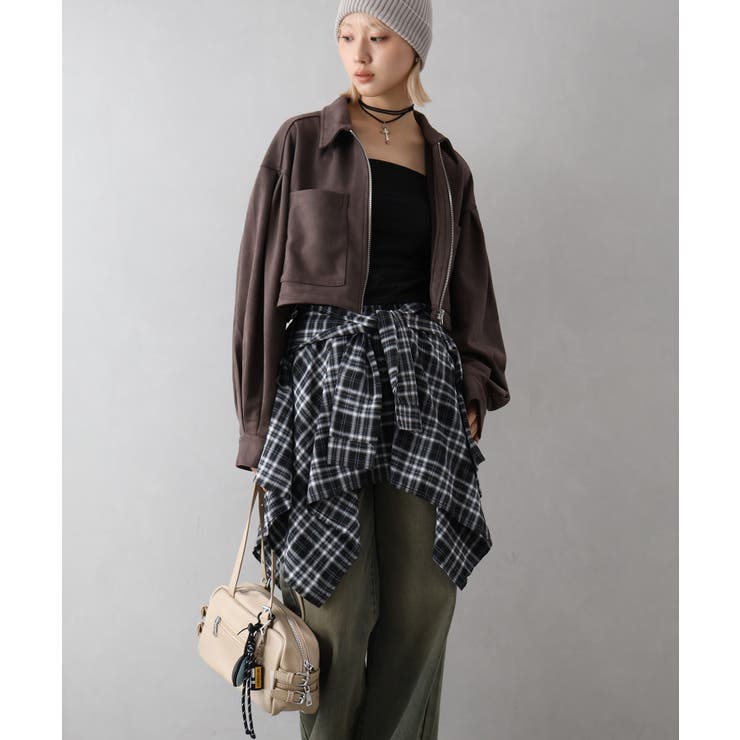 スウェードポンチＺＩＰショートブルゾン | SpRay | 詳細画像22 