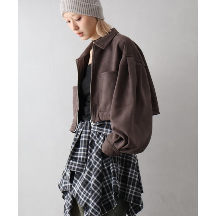 スウェードポンチＺＩＰショートブルゾン | SpRay | 詳細画像23 