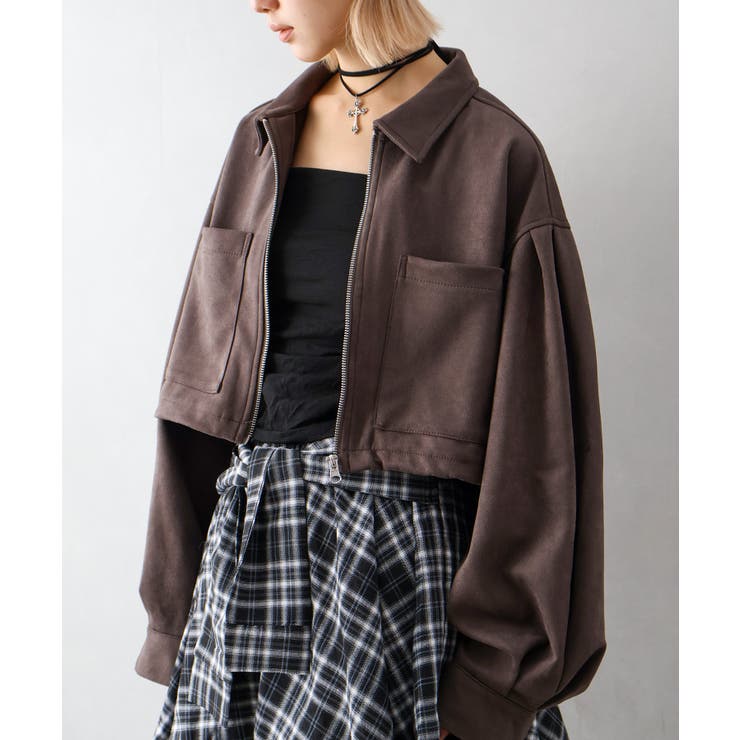 スウェードポンチＺＩＰショートブルゾン | SpRay | 詳細画像26 