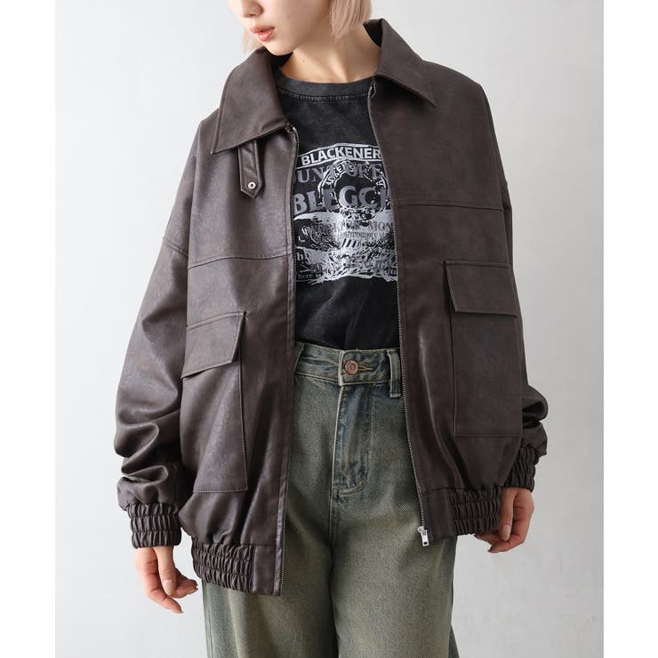 ヴィンテージレザーブルゾン | SpRay | 詳細画像13 