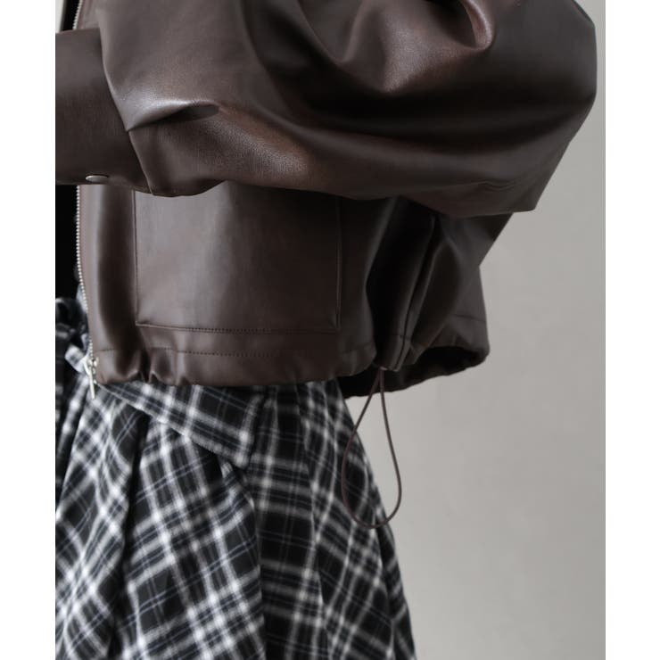 ヴィンテージレザーショートブルゾン | SpRay | 詳細画像9 