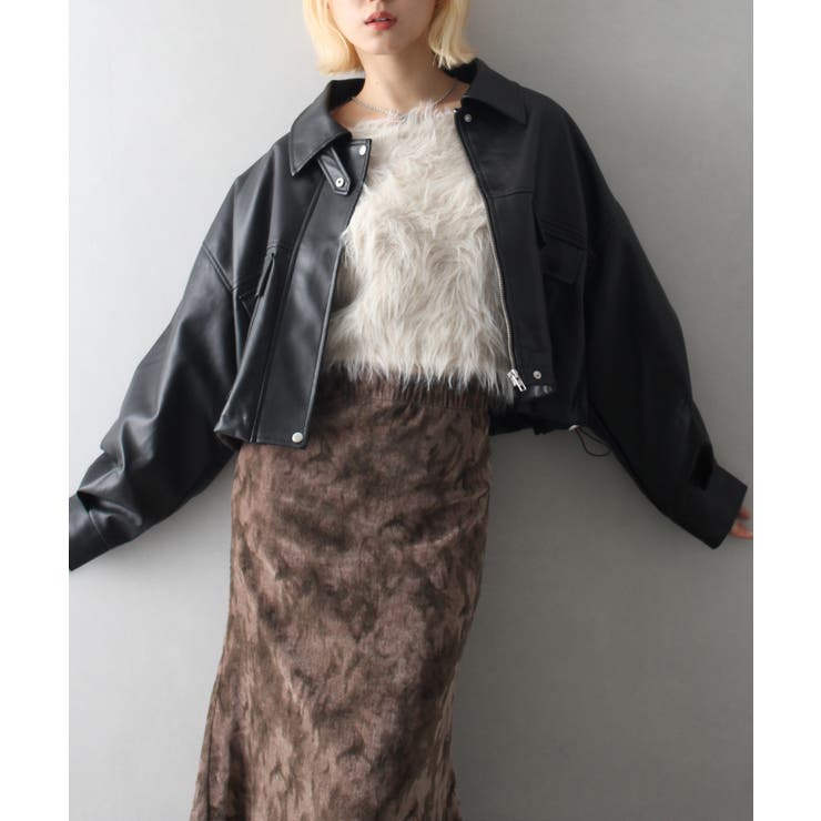 ヴィンテージレザーショートブルゾン | SpRay | 詳細画像13 