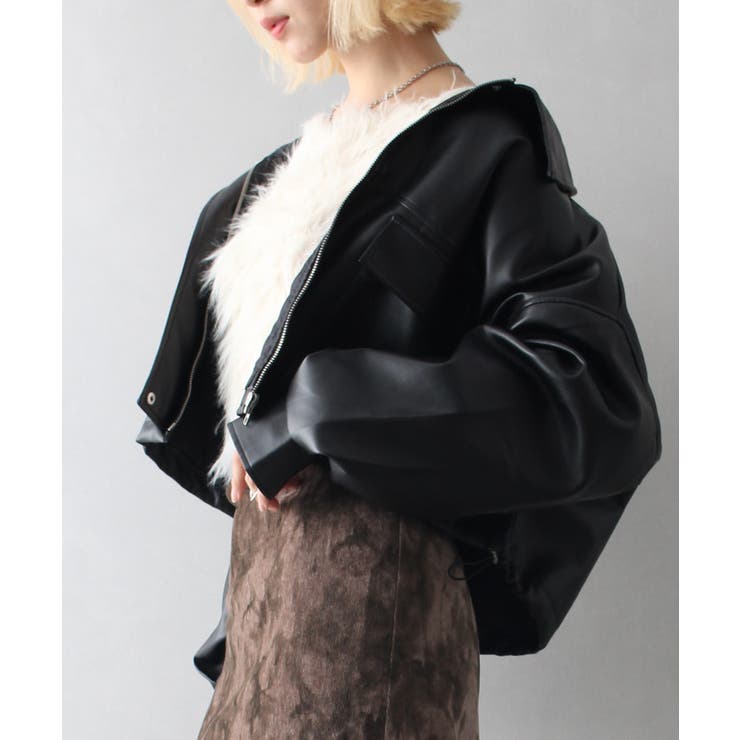 ヴィンテージレザーショートブルゾン | SpRay | 詳細画像20 