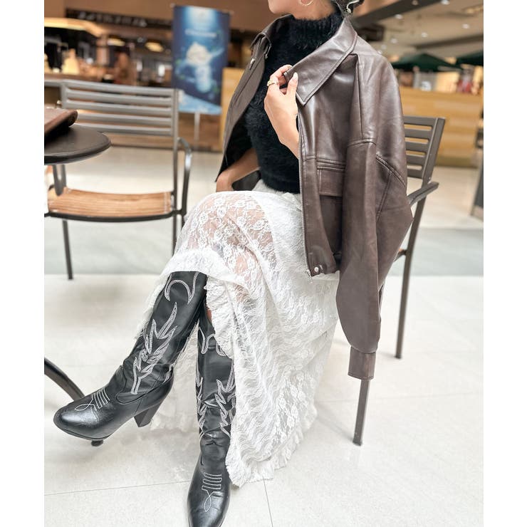 ヴィンテージレザーショートブルゾン | SpRay | 詳細画像25 