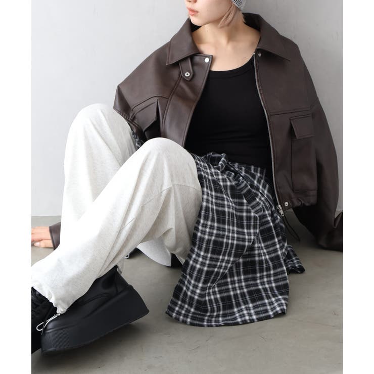 ヴィンテージレザーショートブルゾン | SpRay | 詳細画像3 