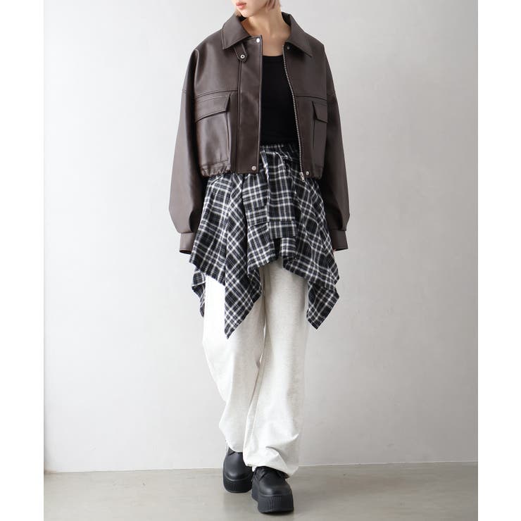 ヴィンテージレザーショートブルゾン | SpRay | 詳細画像5 