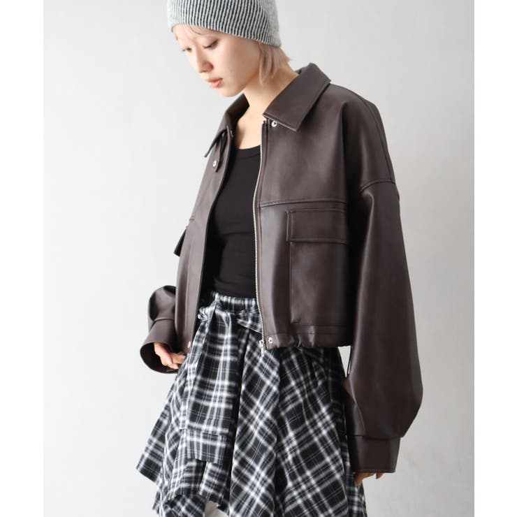 ヴィンテージレザーショートブルゾン | SpRay | 詳細画像7 
