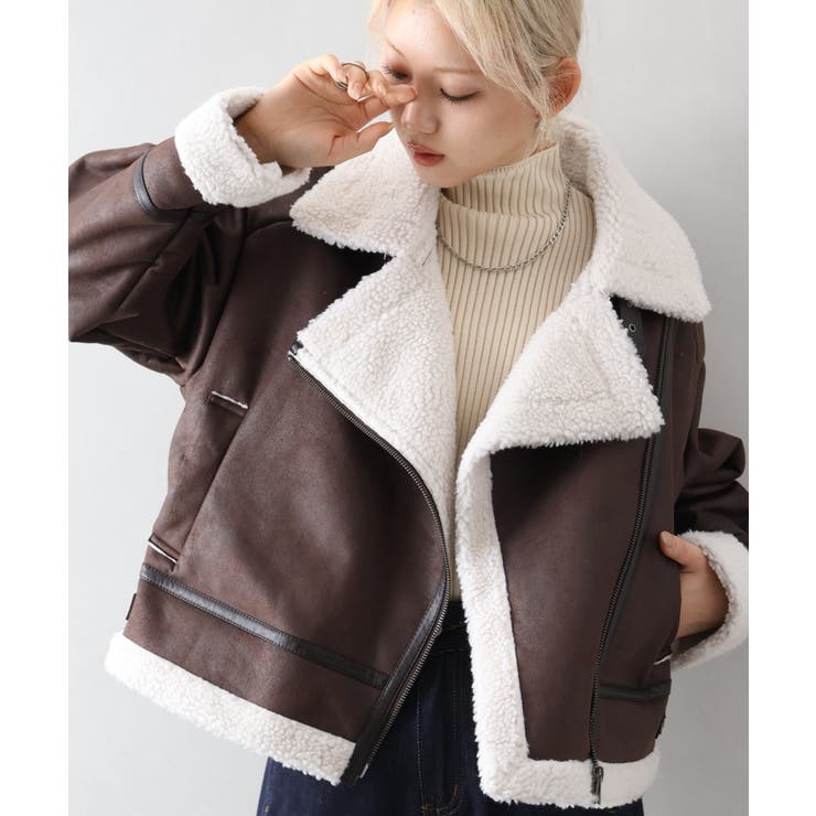 ブラウン | フェイクレザームートン | SpRay