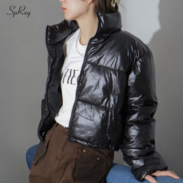 メタリック中綿スタンドコート | SpRay | 詳細画像1 