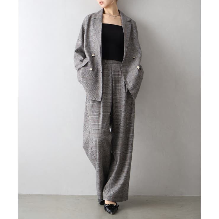 チェックWテーラードジャケット | SpRay | 詳細画像9 