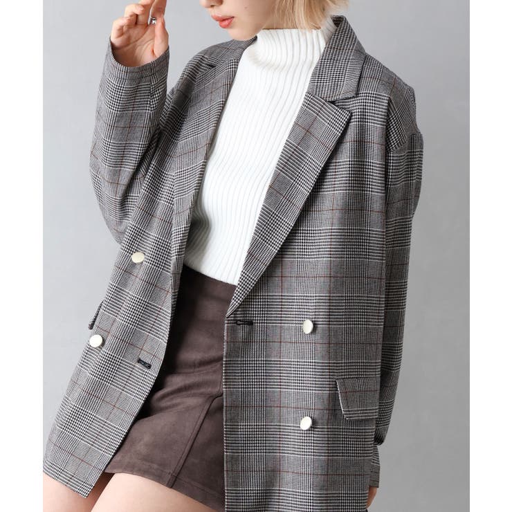 チェックWテーラードジャケット[品番：SPRW0010717]｜SpRay（スプレイ