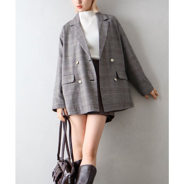 チェックWテーラードジャケット | SpRay | 詳細画像2 