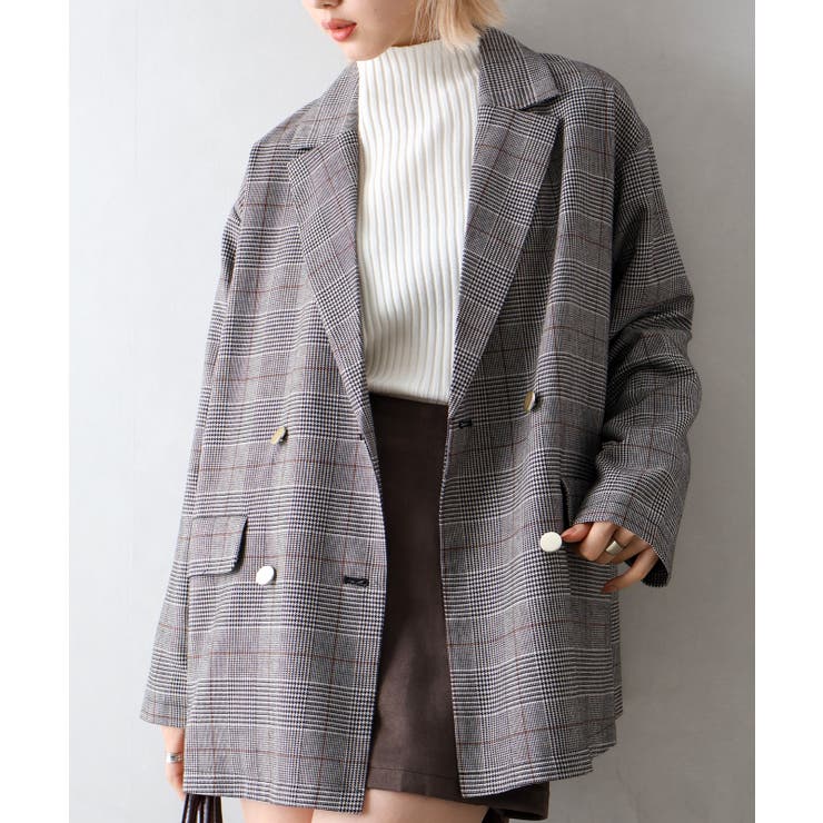 チェックWテーラードジャケット | SpRay | 詳細画像3 