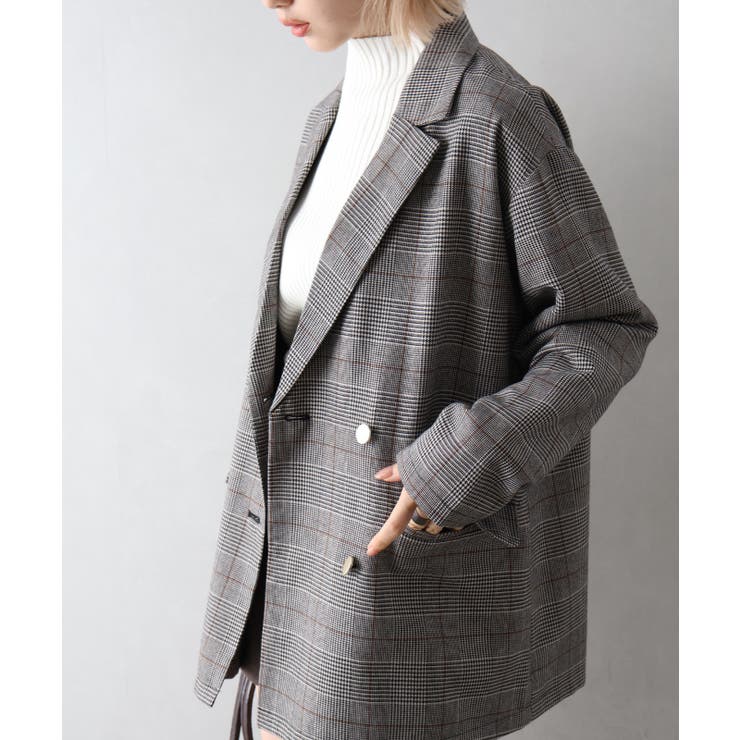 チェックWテーラードジャケット | SpRay | 詳細画像4 