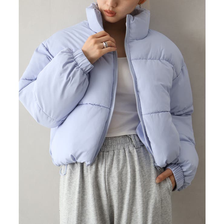 サックスブルー | 中綿スタンドショートジャケット | SpRay