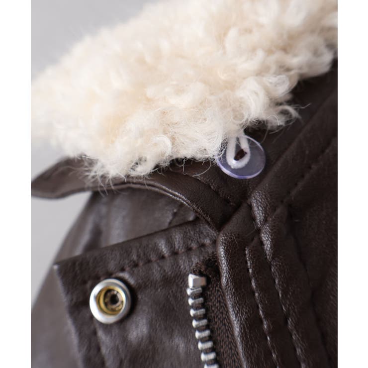 ファー衿フェイクレザーブルゾン | SpRay | 詳細画像26 