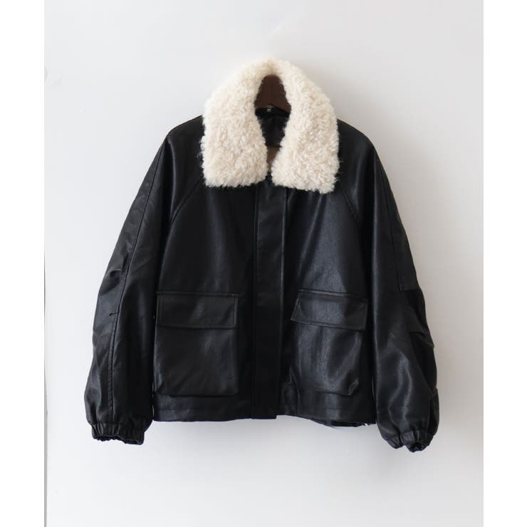 ファー衿フェイクレザーブルゾン | SpRay | 詳細画像27 