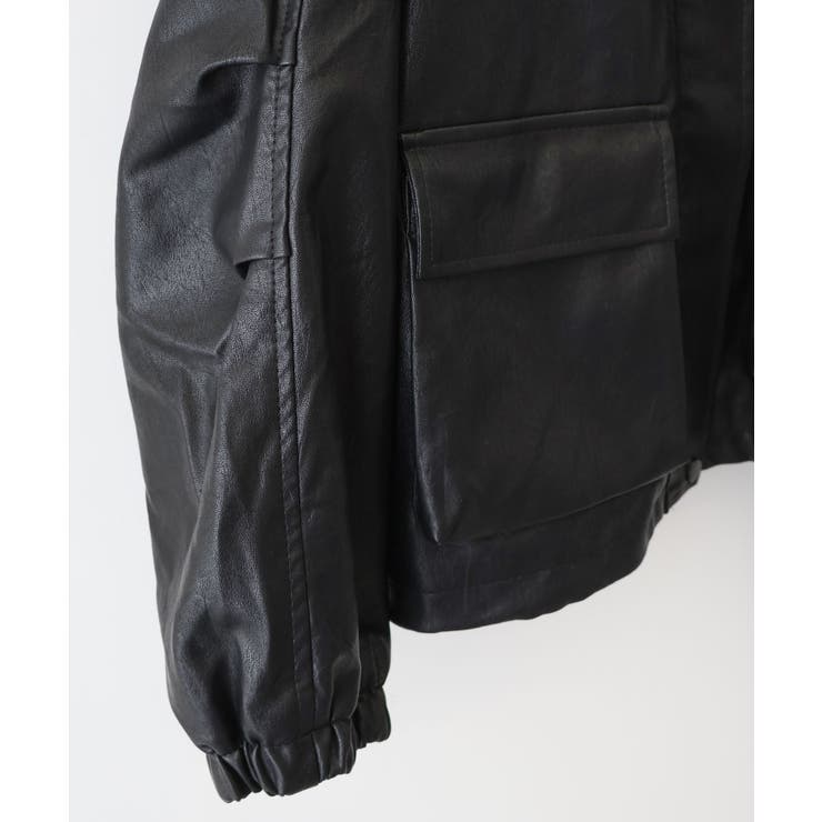 ファー衿フェイクレザーブルゾン | SpRay | 詳細画像31 