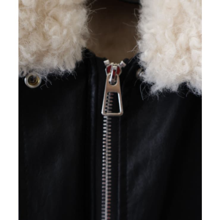 ファー衿フェイクレザーブルゾン | SpRay | 詳細画像32 