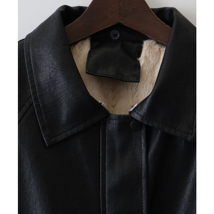 ファー衿フェイクレザーブルゾン | SpRay | 詳細画像35 