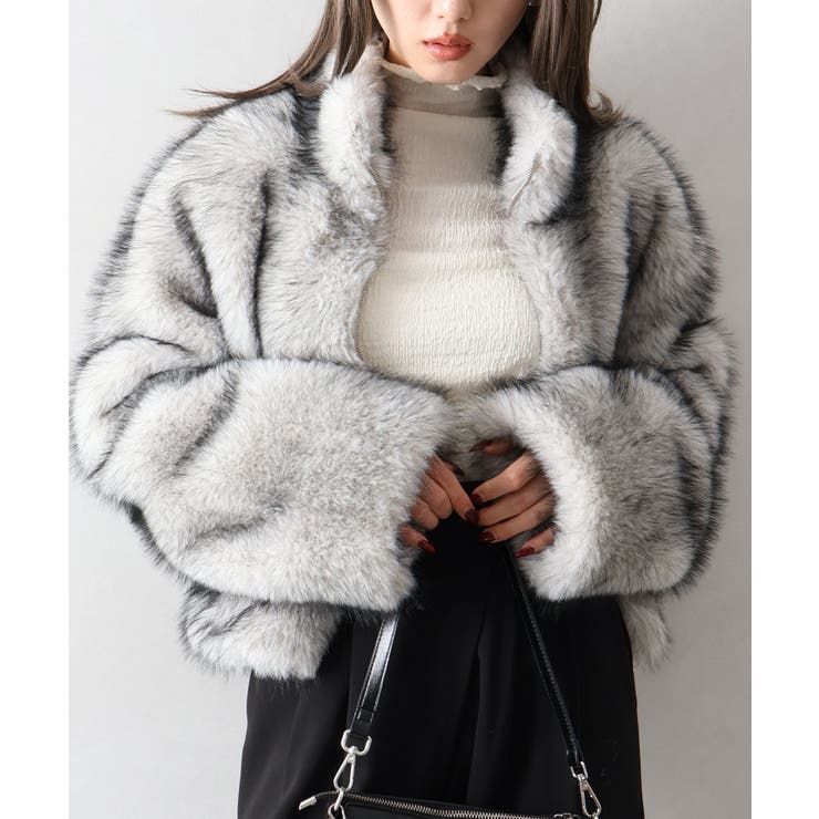 グレー | MIXファースタンドZIPブルゾン | SpRay