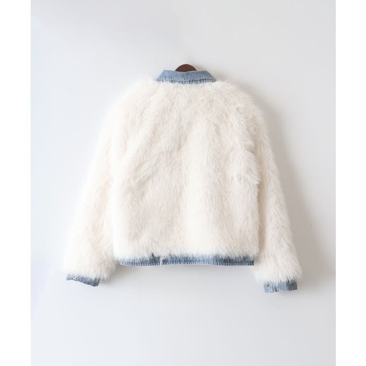 デニム切替ファーブルゾン | SpRay | 詳細画像34 