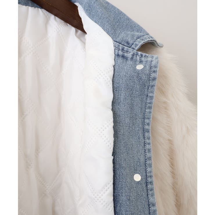 デニム切替ファーブルゾン | SpRay | 詳細画像38 