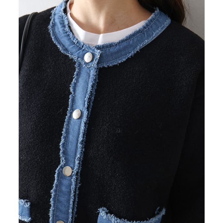 デニムトリムニットジャケット | SpRay | 詳細画像23 
