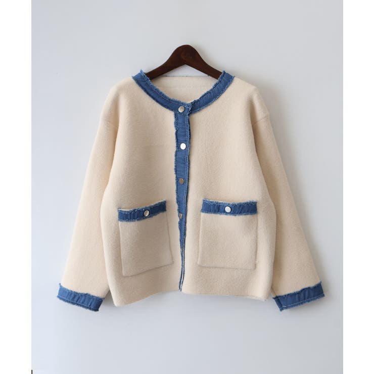 デニムトリムニットジャケット | SpRay | 詳細画像6 