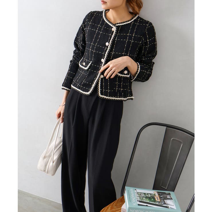 ラメツイードノーカラージャケット | SpRay | 詳細画像10 