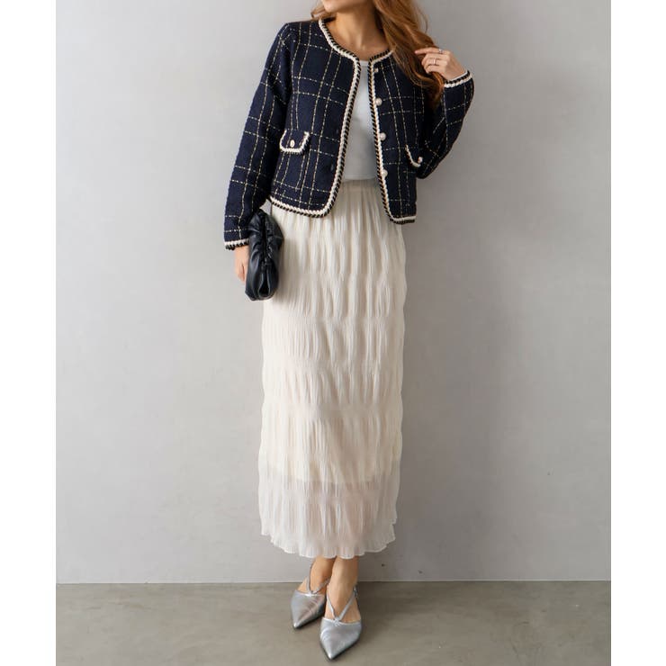 ラメツイードノーカラージャケット | SpRay | 詳細画像16 