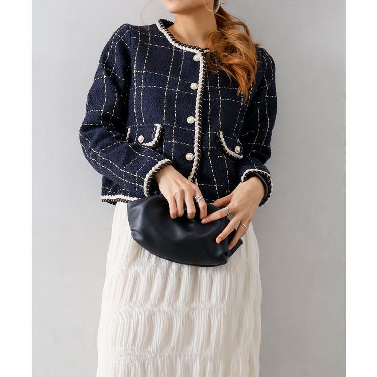 ラメツイードノーカラージャケット | SpRay | 詳細画像18 