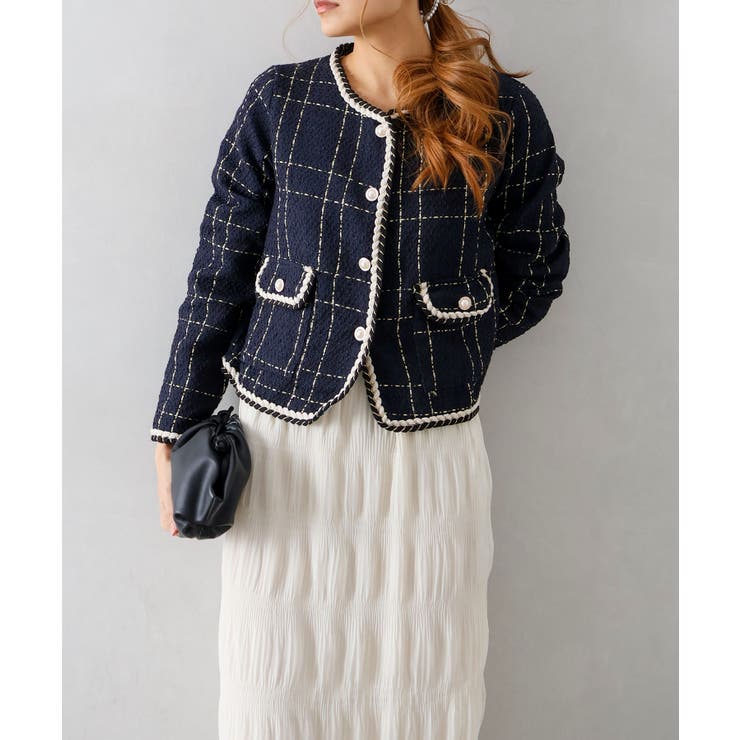 ラメツイードノーカラージャケット | SpRay | 詳細画像20 