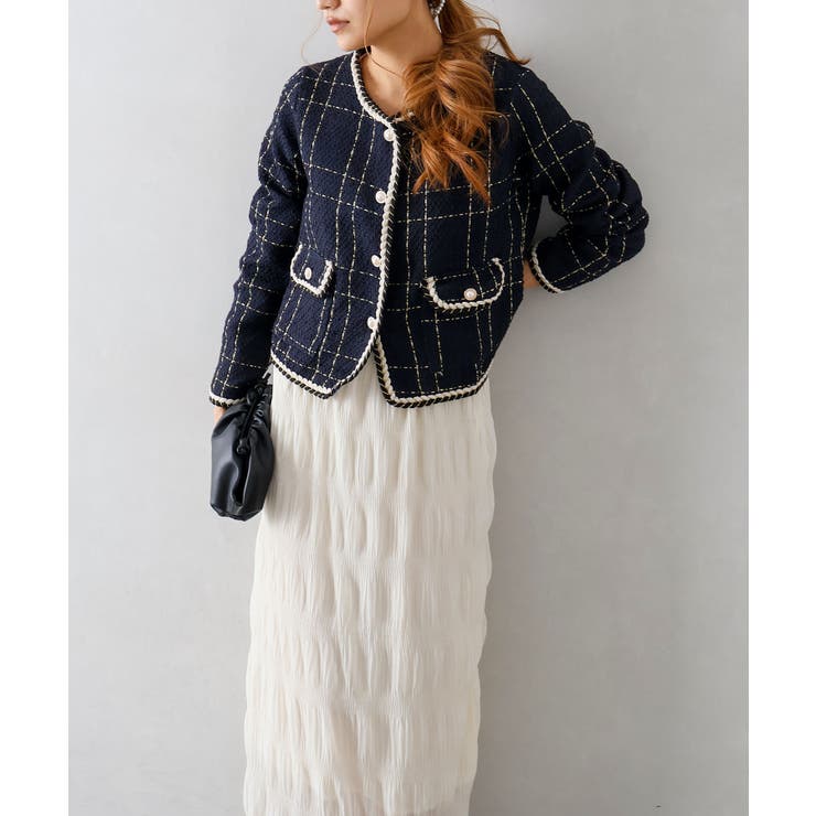 ラメツイードノーカラージャケット | SpRay | 詳細画像21 