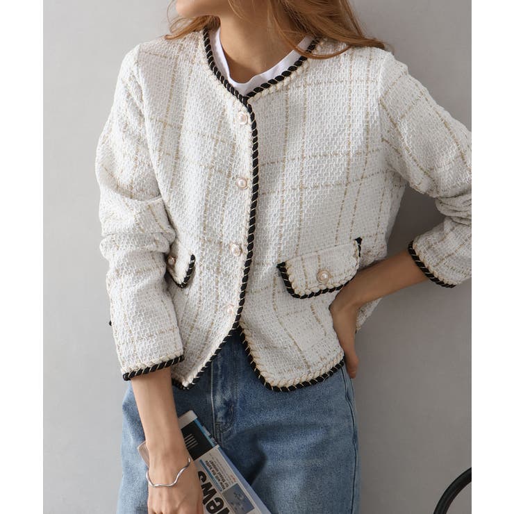 ラメツイードノーカラージャケット | SpRay | 詳細画像34 